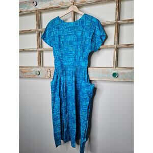 Vintage Holt Renfrew Short Sleeve Dress with Back Cut Outs Size XS